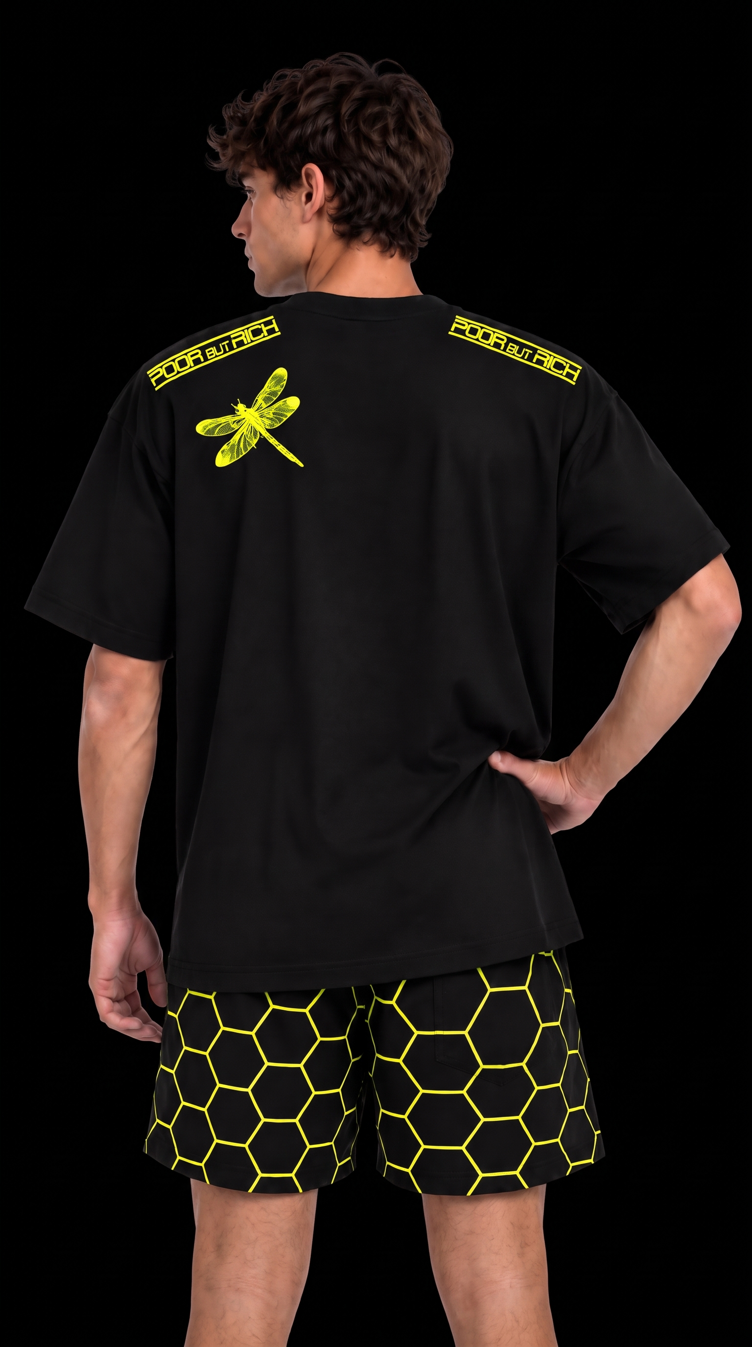 T-shirt Oversize Black//yellow Original
