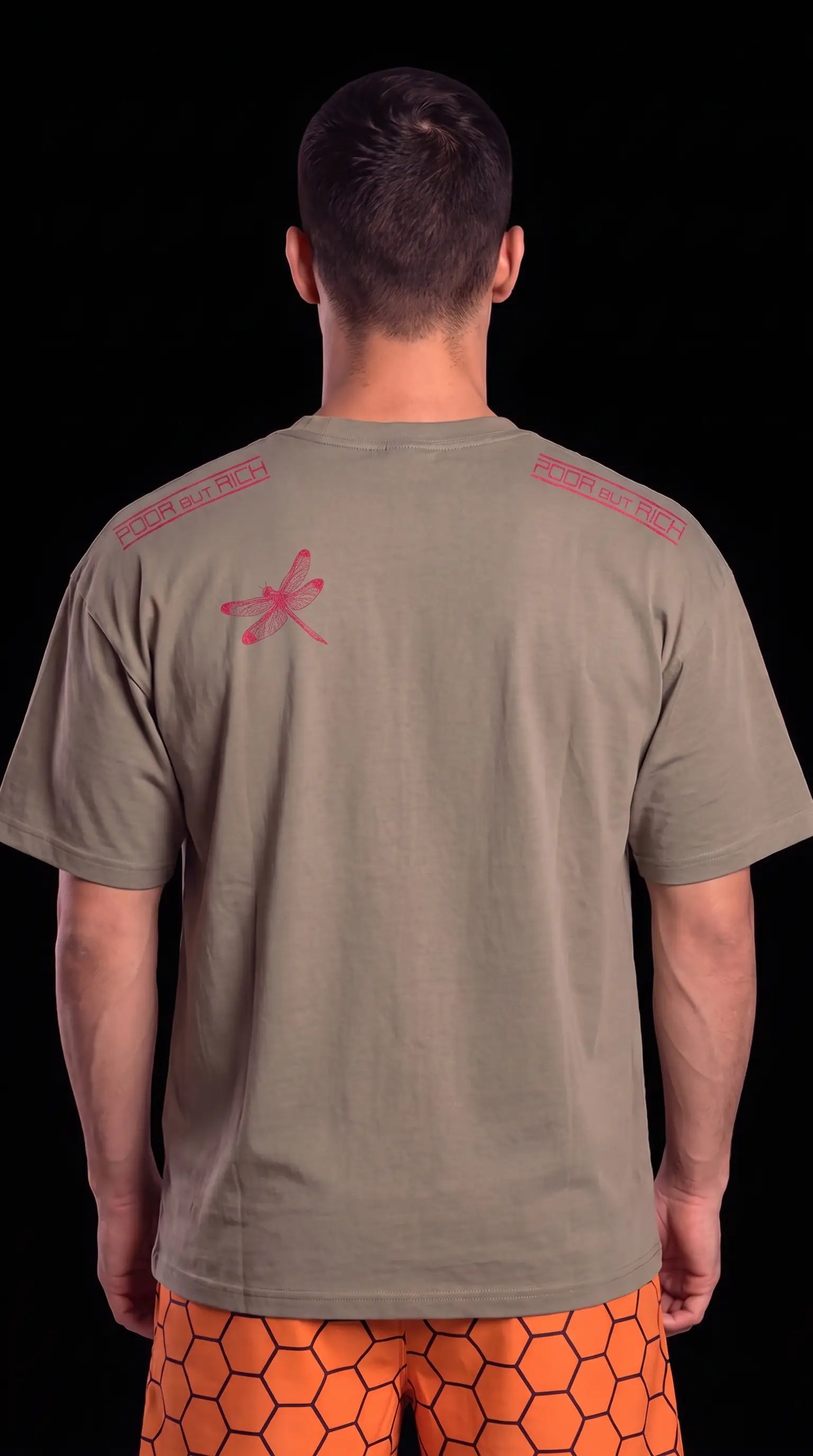 T-shirt Oversize Grey/Pink Original